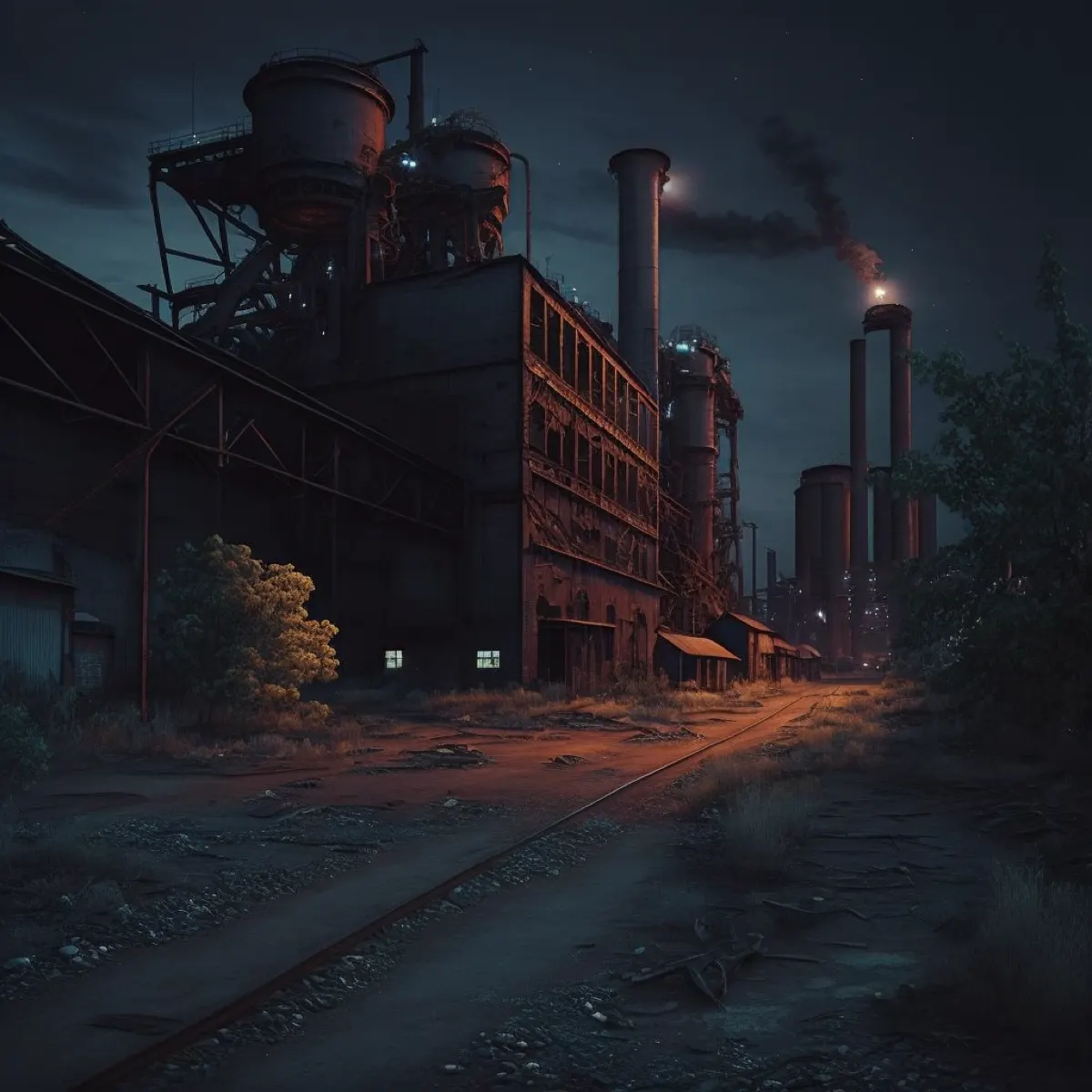 Gary, Indiana at night